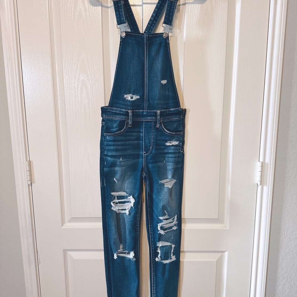 American Eagle Outfitters Super Stretch X Jegging Overall Distressed Size 2